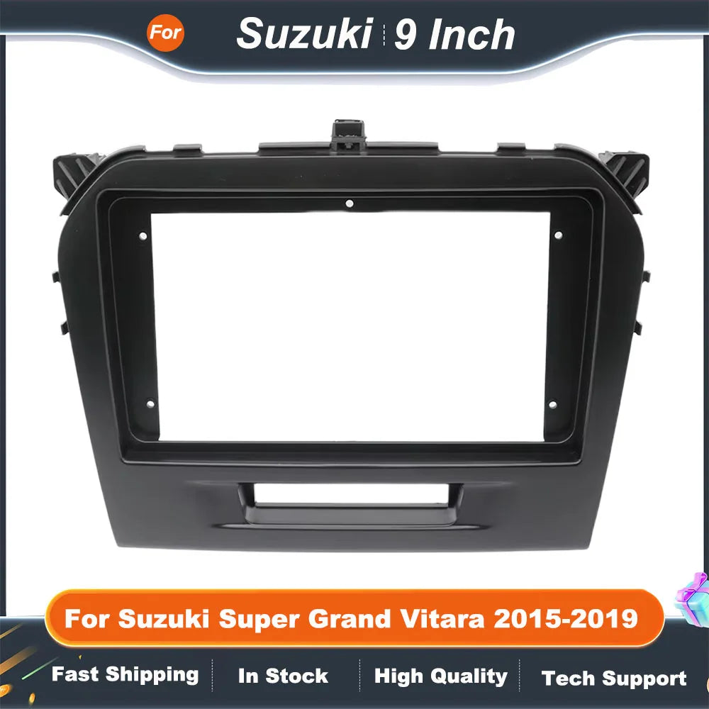 9 Inch Car Radio Fascia Frame for Suzuki Grand Vitara 2015-2019 Android Stereo Dashboard Panel Kit  Adapter Installation