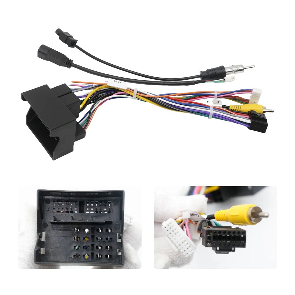 16pin Wiring Harness Adapter For Great Wall Poer Haval H9 Canbus Box Decoder Android Radio Power Cable