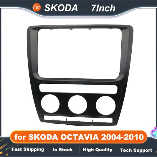 7 Inch 2 Din Car Radio Installation DVD GPS Mp5 ABS PC Plastic Fascia Plane Frame for SKODA OCTAVIA 2004-2010 Frame Dash Kit
