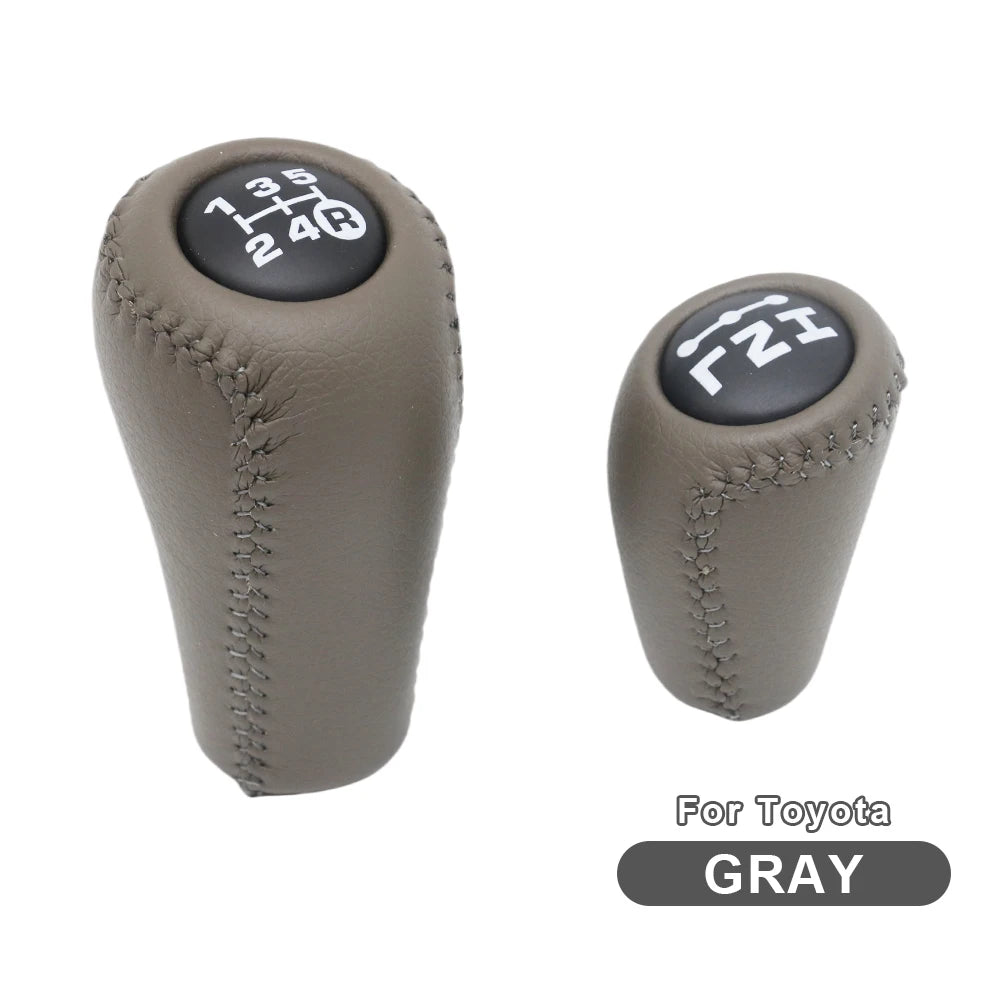 Real Leather For Toyota Prado LC120 Land Cruiser  2003-2009 Car 5 Speed MT Gear Shift Knob Transmission+Transfer
