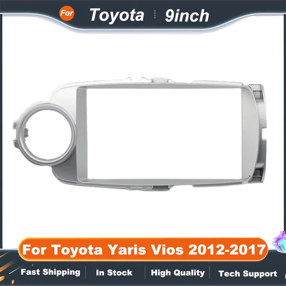 9 Inch Car Frame Fascia Adapter For Toyota Yaris Vios 2012-2017 Android Radio Dash Fitting Panel Kit