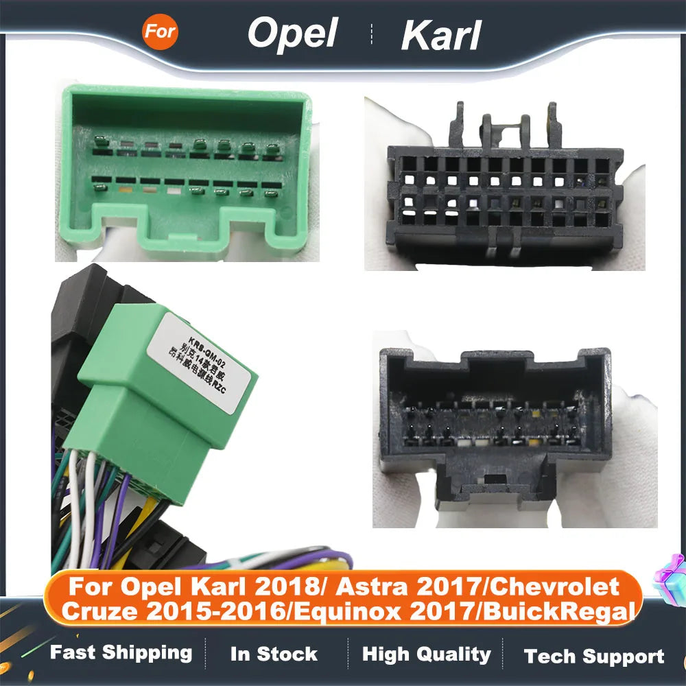 Car 16pin Radio Audio Wiring Harness Canbus Box For Opel Karl 2018/ Astra 2017/Chevrolet Cruze 2015-2016/Equinox 2017/BuickRegal
