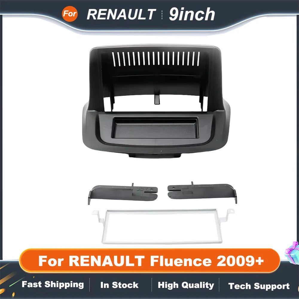 9 Inch Car Radio Frame For RENAULT Fluence 2009+ Install Facia Console Bezel GPS Adapter Plate Trim Cover Dash Kit