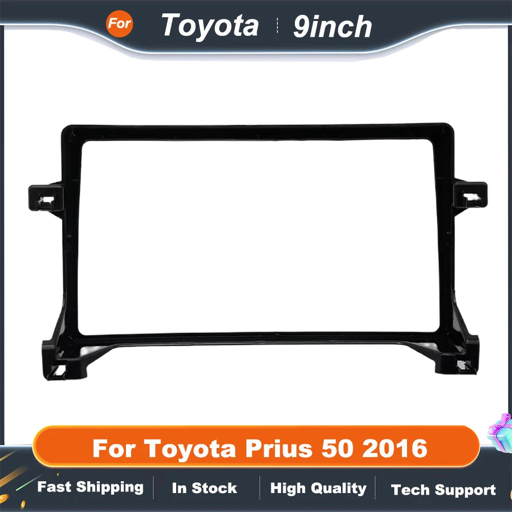 9 Inch Car Fascia Radio Panel For Toyota Prius 50 2016 Double Din Installation Trim Panel    Android player Kit