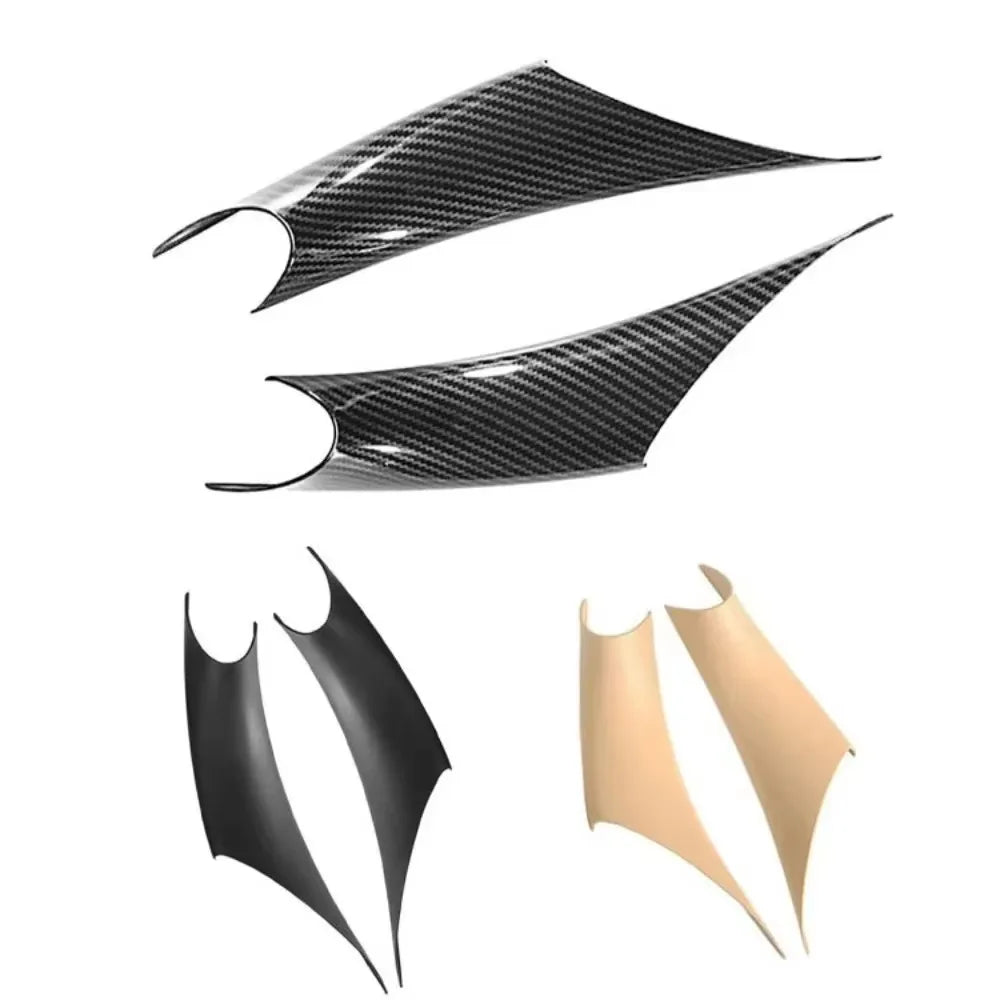 2PCS Car Styling Interior Door Panel Handle Inner Pull Protective Cover Trim Black For BMW 3/GT 4 Series F30 F35 2012-2018