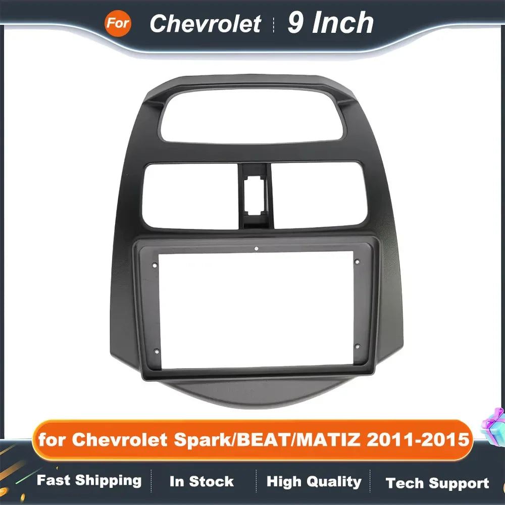 9" Car Radio Fascia Frame for Chevrolet Spark BEAT MATIZ 2011-2015 Interior Dashboard DVD Panel Accessories Decorative Kit