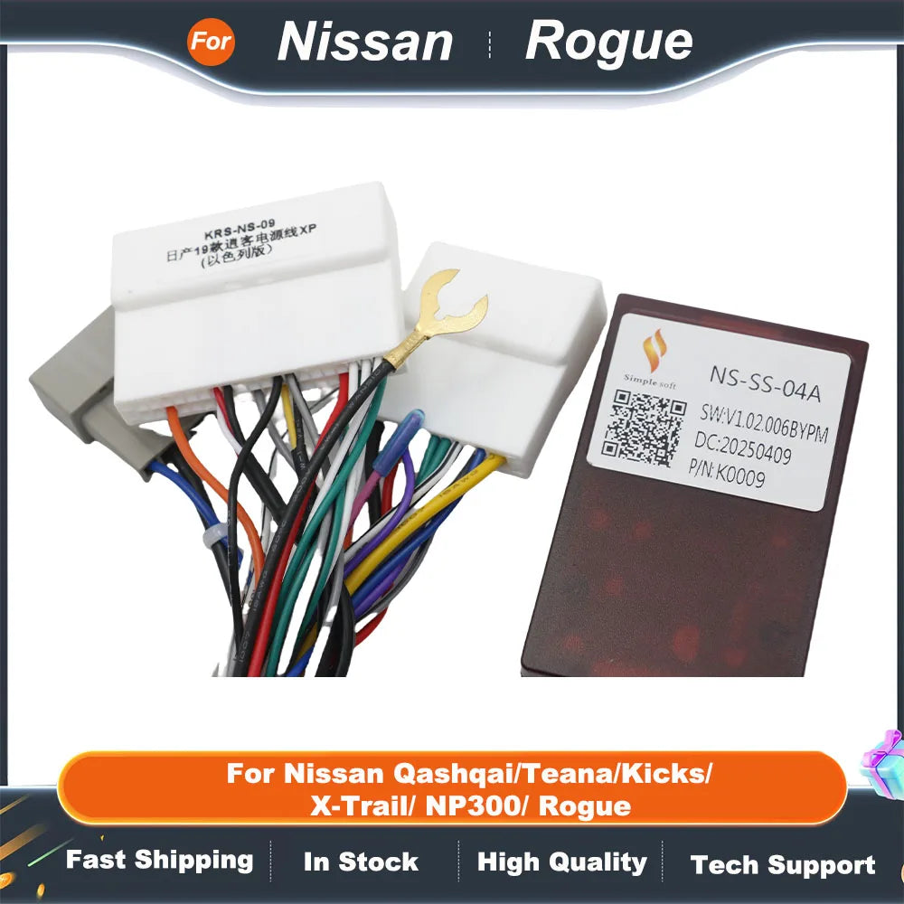 Canbus Box NS-SS-04A  For Nissan Qashqai/Teana/Kicks/ X-Trail/ NP300/ Rogue/ Support 360 Camera Function For16Pin Android Radio