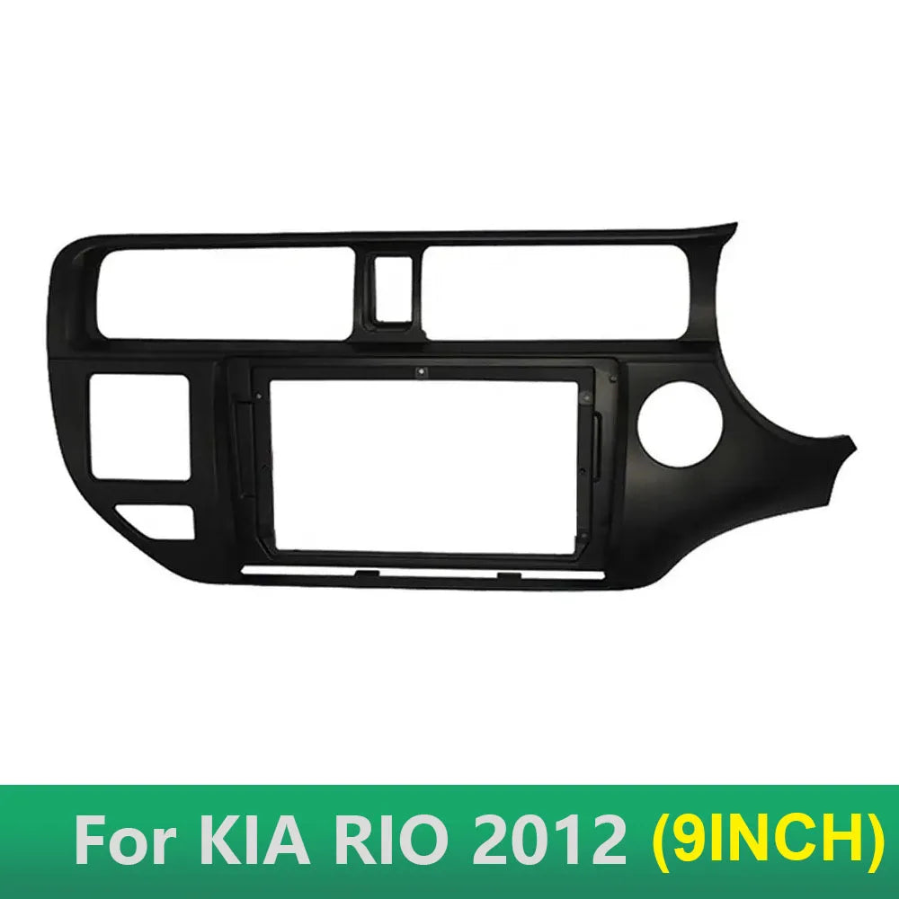 Car 2 Din Audio Radio Fascia Frame For KIA RIO 2012 9 Inch Big Screen Stereo Dash Fitting Panel Trim Kit WITH SRS HOLE