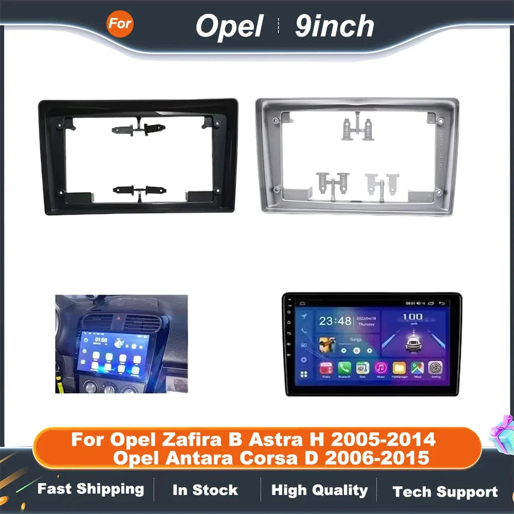 9 Inch Car Radio Fascia Frame for Opel Zafira B Astra H Antara Corsa Android Dash Panel with Canbus Box  Adapter Kit
