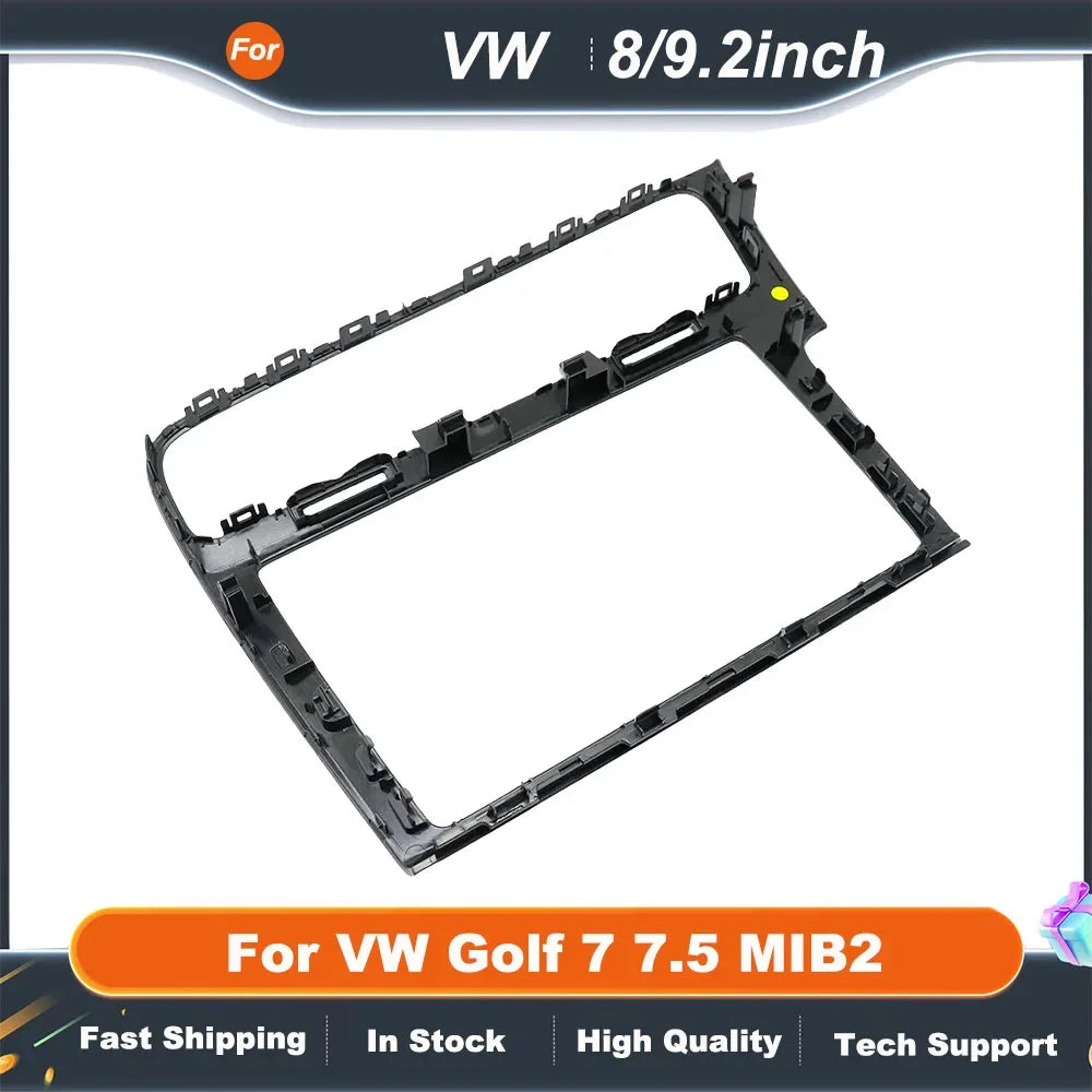 8 Inch 9.2 Inch Car Radio Frame For VW Golf 7 7.5 MIB2 Decorative Piano Black/Gray/Carbon Fibre Touch Screen Bezel Trim Fascias