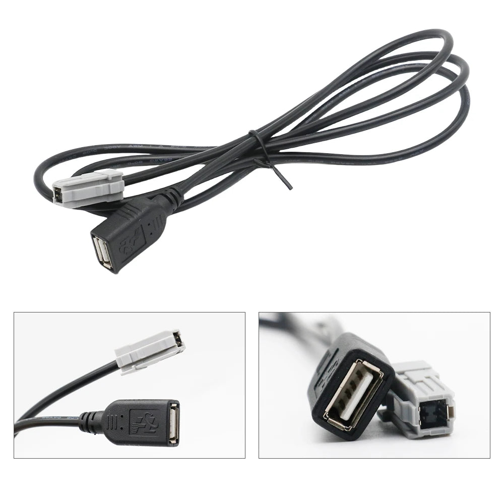 4 6 Pin Car CD Radio USB Music Aux Audio Media Data Wire Plug Cable Connector Adapter for Toyota Camry Reiz RAV4 for Mazda CX-5