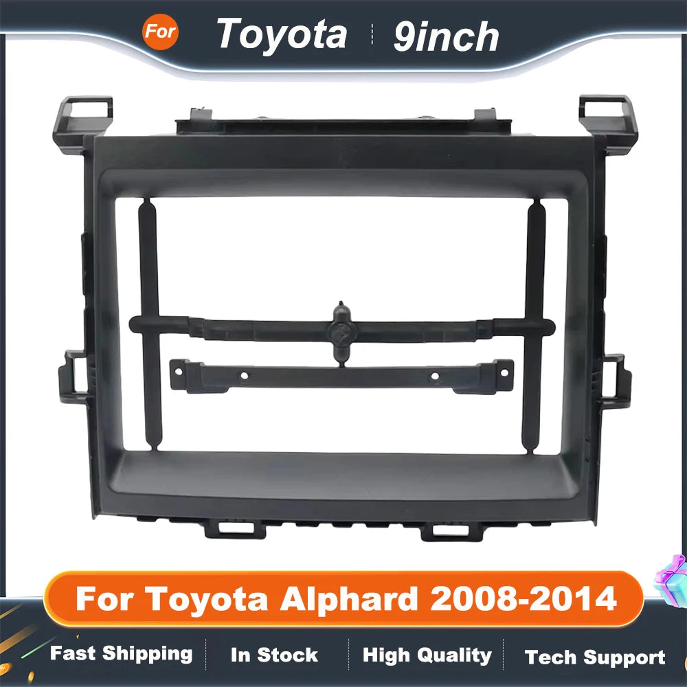 9 Inch Car Radio Fascia Frame Adapter Canbus Box For Toyota Alphard 20 Series Vellfire 2008-2014 Android Radio Dash Fitting Kit