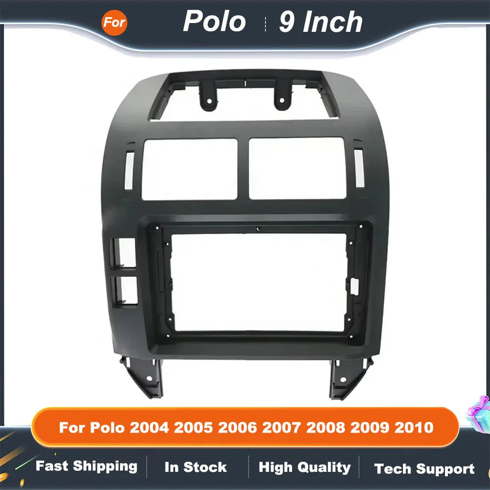 9inch Car Radio Fascia Frame Kit for VW Polo 2004 2005 2006 2007 2008 2009 2010 Android Multimedia Navigation Dash Panel Adapter