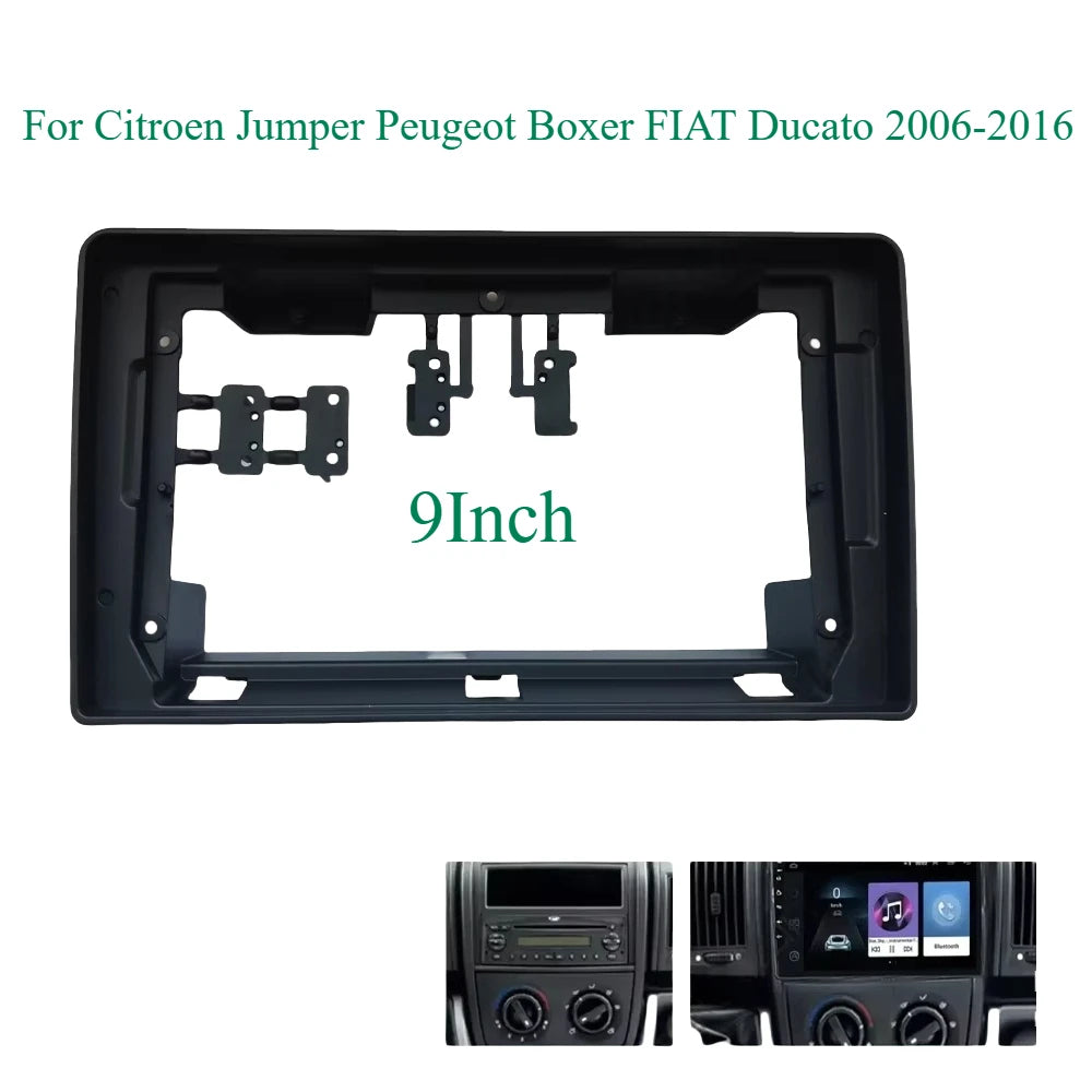 For Citroen Jumper Peugeot Boxer FIAT Ducato 2006-2016 car DVD Stereo Frame Plate Adapter Mounting Dash 9 inch Car Radio Fascia