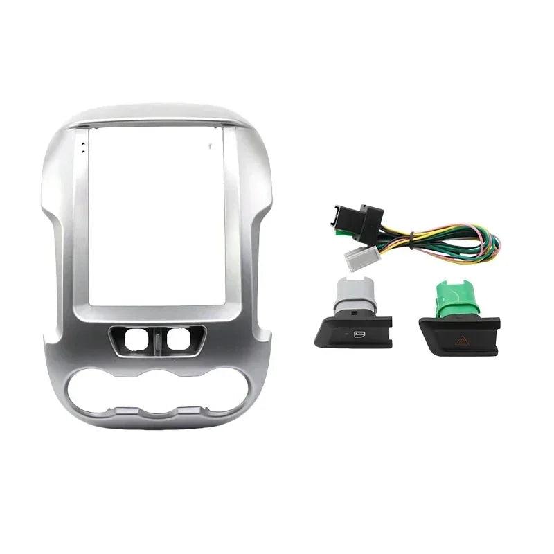 9.7 Inch 2 Din Car Radio Fascias For FORD RANGER 2012-2015 Tesla Style Multimedia Frame Video Player Navigation DVD Panel Trim