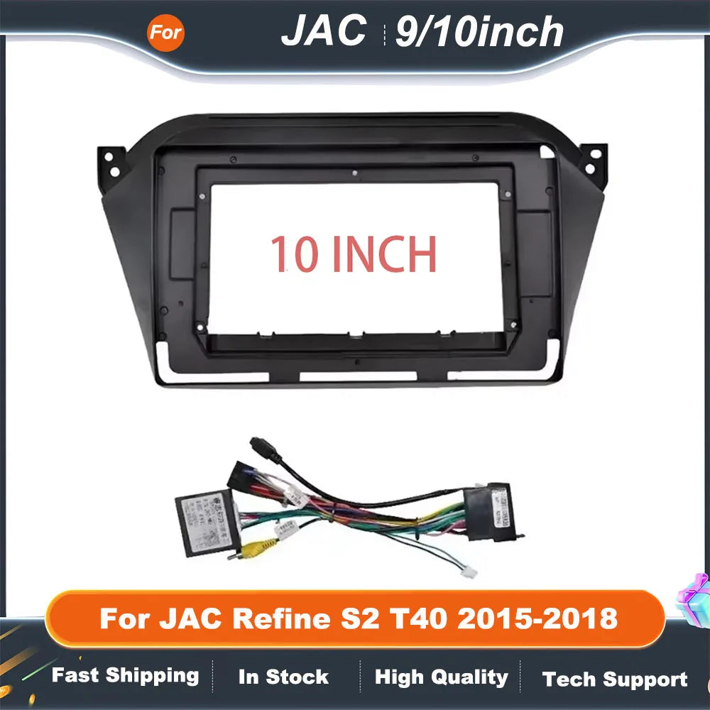 9 inch 10 Inch Car Radio Frame For JAC Refine S2 T40 2015-2018 withCanbus Box Decoder Android Radio Dash Fitting Panel Kit