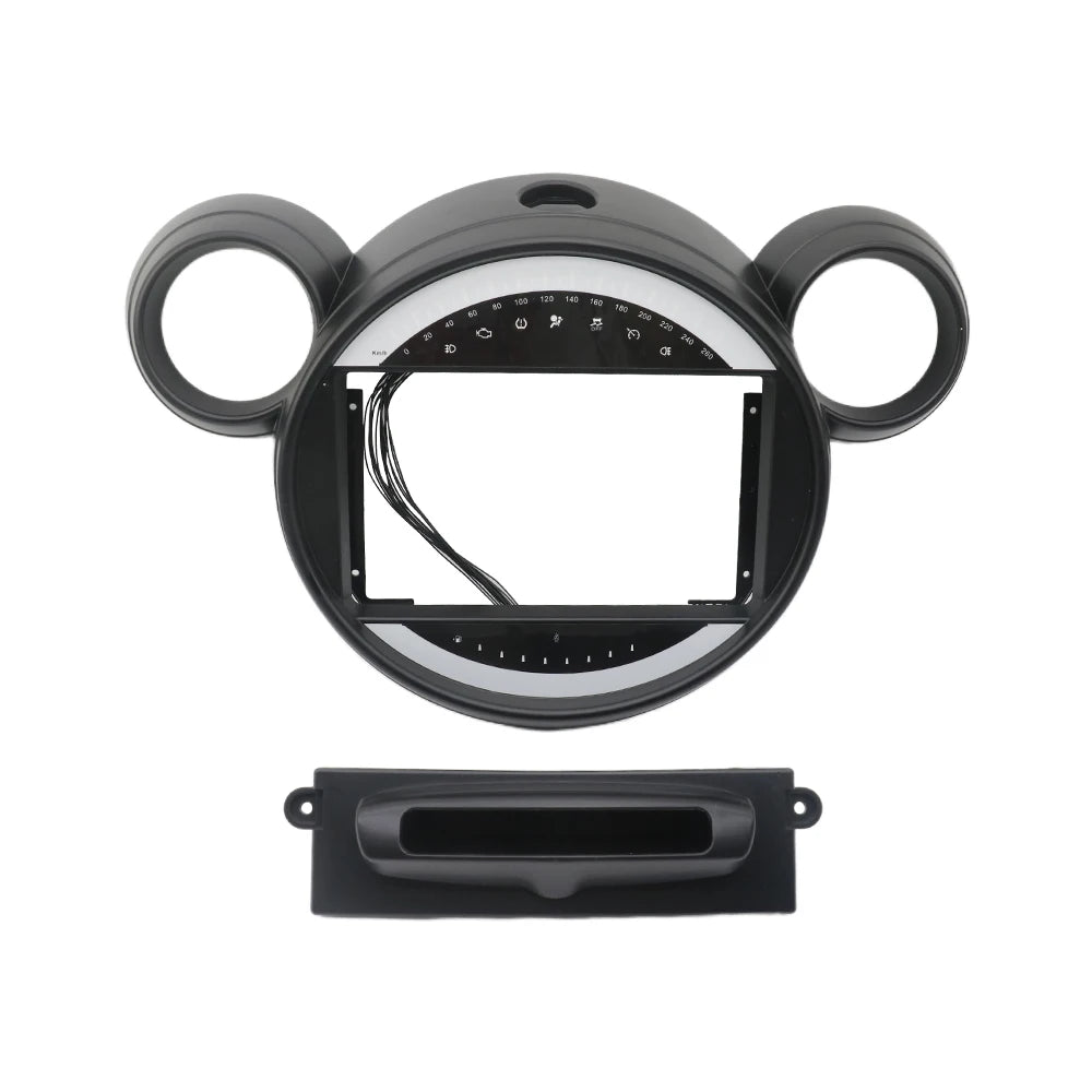 For Bmw Mini Cooper R56 R60 R51 2007-2014 9 Inch Car Radio Fascias  Dash Kit Install Facia Console Bezel Stereo Adapter Plate Tr