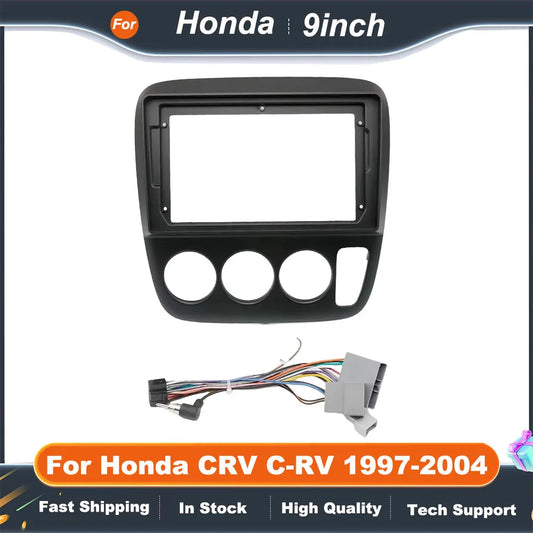 9 Inch Car Radio Frame Adapter For Honda CRV C-RV 1997-2004 Android Radio Dash Fitting Panel Kit