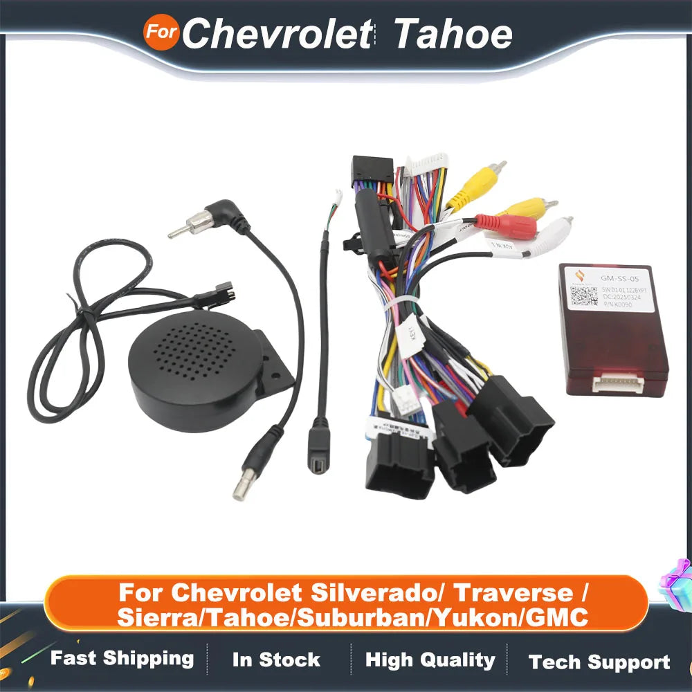 Canbus Box Adaptor Decoder With Cable For Chevrolet Silverado/ Traverse /Sierra/Tahoe/Suburban/Yukon/GMC Android 2 Din GPSRadio