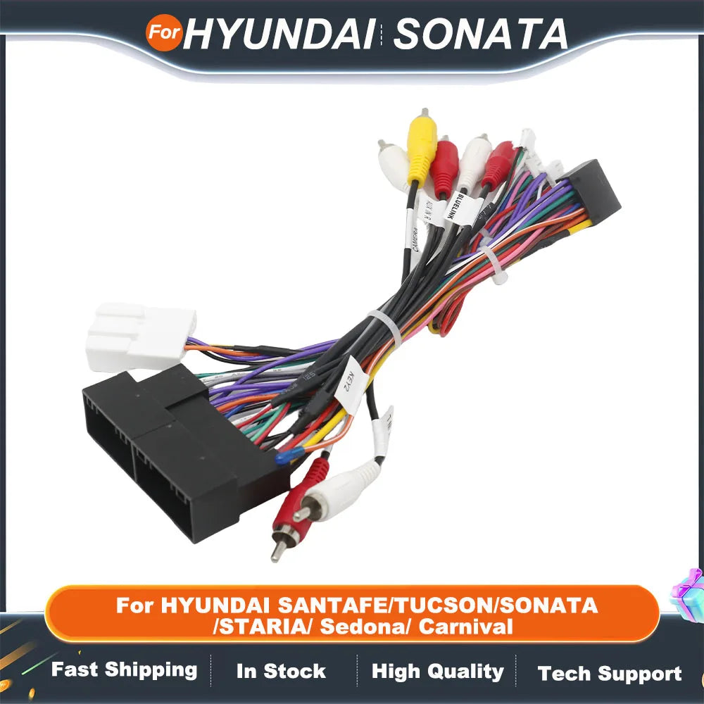 For HYUNDAI SANTAFE/TUCSON/SONATA/STARIA/ Sedona/ Carnival Car Radio Canbus Box Decoder HY-SS-04 With16 Pin Wiring Harness Power