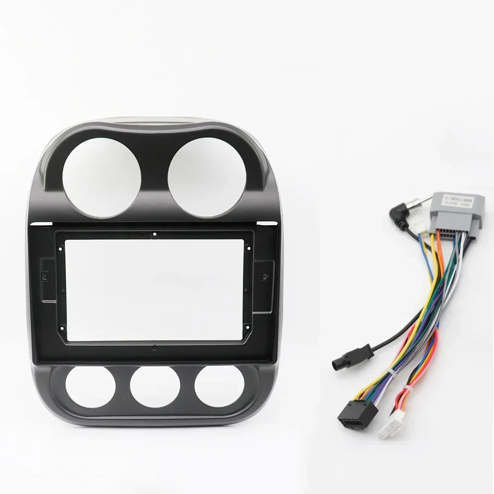 For Jeep Compass Patriot 2010-2016 10.1 Inch Car Radio Fascias Stereo Dash Board Frame 2 Din GPS MP5 Android Player Panel Trim