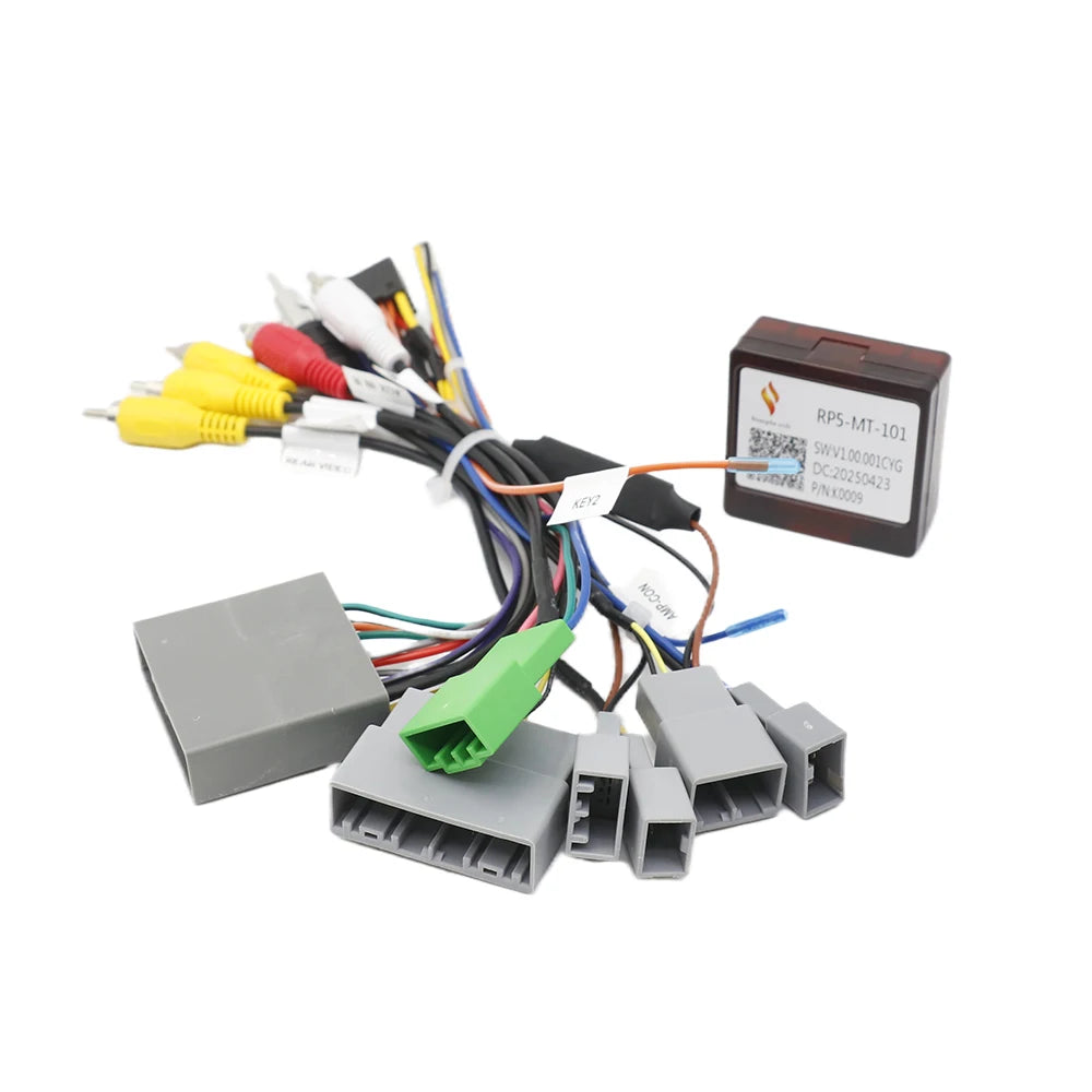 16Pin Car Wiring Harness Adapter For Mitsubishi Pajero V97 V73 V60 ASX Outlander RP5-MT-101 Canbus Box Decoder