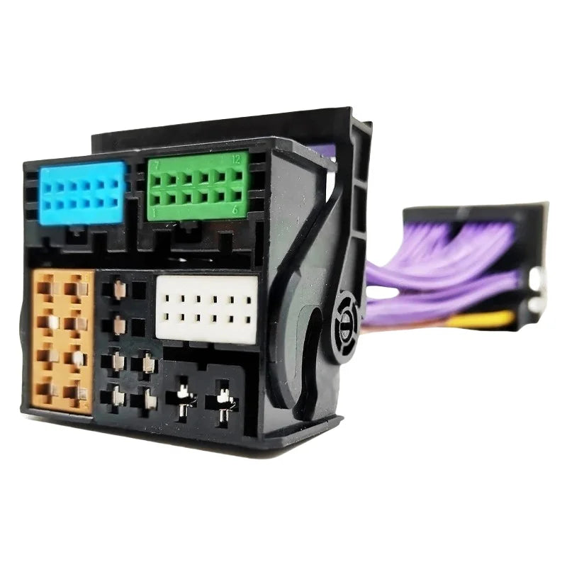 Quadlock Extension Harness Adapter 52 Pin Connector Plug Play Wiring Cable for VW Golf Jetta Polo T-ROC Tiguan Passat Audi