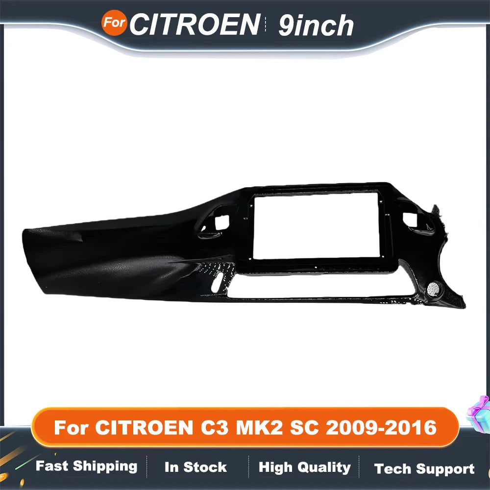 9 Inch Car Radio Frame For CITROEN C3 MK2 SC 2009-2016 GPS MP5 Android Player 2 Din Fascias Panel DashBoard Frame Cover