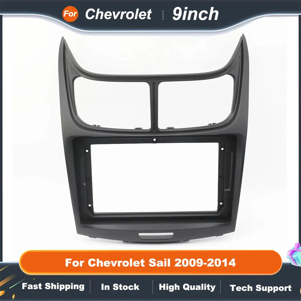9 Inch Car Radio Fascia Frame for Chevrolet Sail 2009-2014 Android Stereo Dashboard Adapter Kit with Face Plate