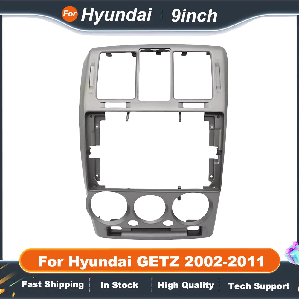 9 Inch Car Radio Frame For Hyundai GETZ 2002-2011 Android MP5 GPS Stereo Player 2 Din Head Unit Fascia Panel Dash Frame