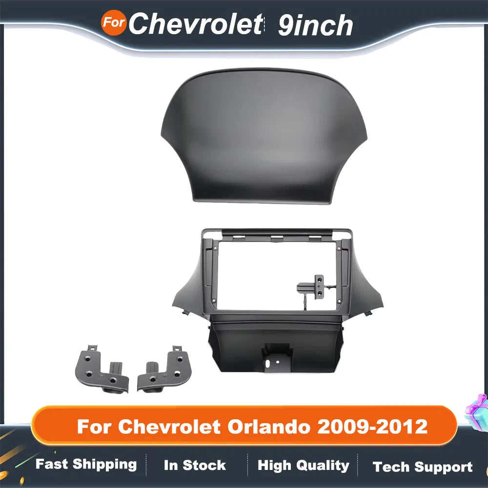 9 Inch Car Fascia Radio Panel For Chevrolet Orlando 2009-2012 Dash Kit Install Facia Console Bezel Adapter Plate GPS Cover Trim
