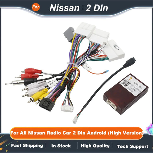 Car Radio Canbus Box Decoder NS-SS-04A For All Nissan Radio Car 2 Din Android  (High Version)  Wiring Harness Power Cable