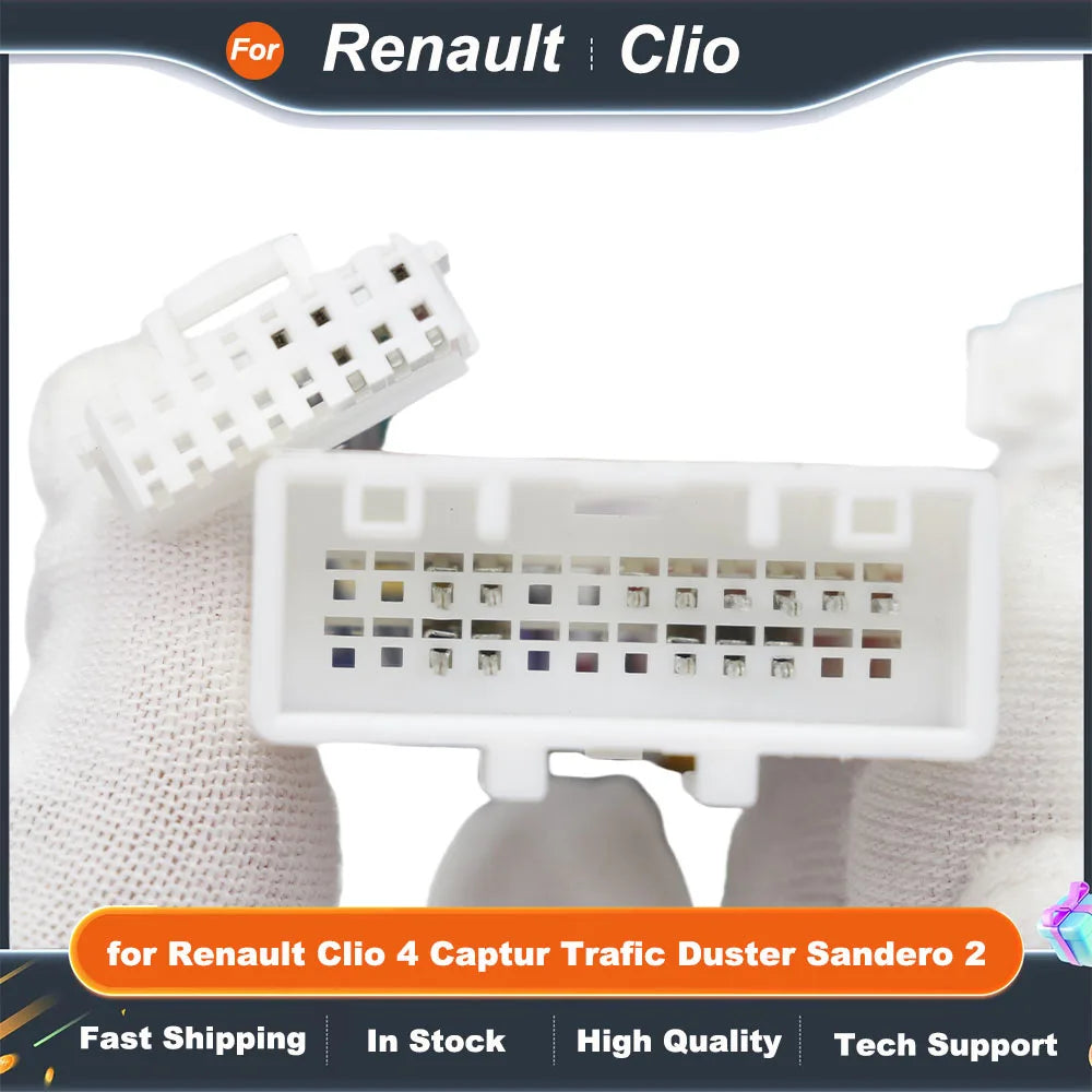 Wiring Harness CAN BUS Decoder 16 Pin Plug Connector Car Android Cable Adapter for Renault Clio 4 Captur Trafic Duster Sandero 2