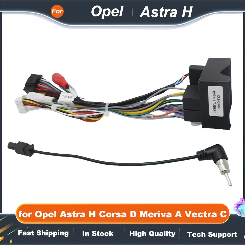 Quadlock Wiring Harness CAN Bus Decoder, 16 Pin to Quad Lock Connector Cable Adapter for Opel Astra H Corsa D Meriva A Vectra C