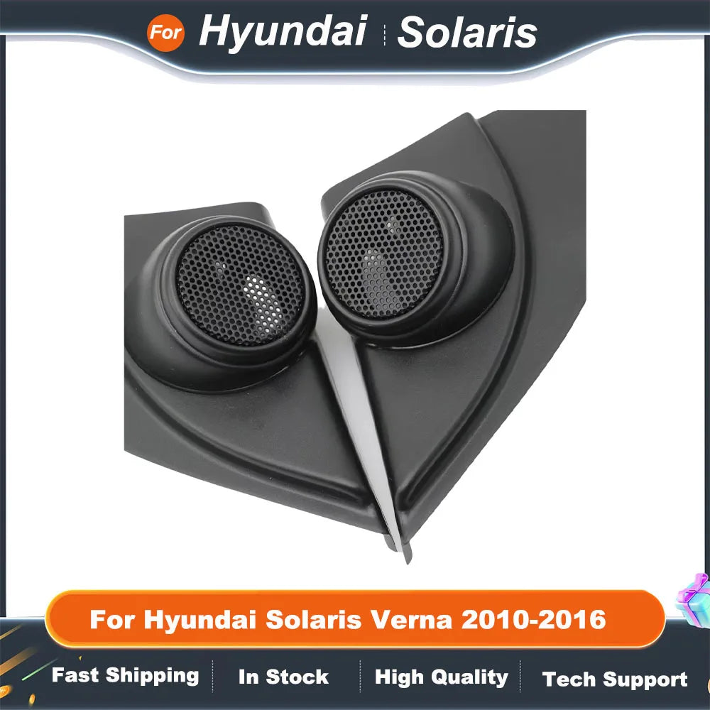 2PCS Car Tweeter Refitting Speaker Cover Boxes for Hyundai Solaris Verna 2010-2016 Audio Door Angle Mounts