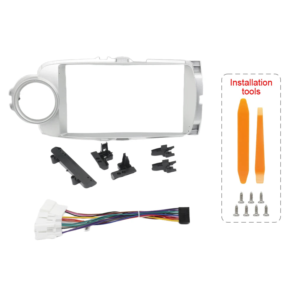 9 Inch 22.86cm for 2012-2017 Car Radio Android Frame Stereo Panel Player Fascias Harness Canbus for TOYOTA YARIS VITZ PLATZ