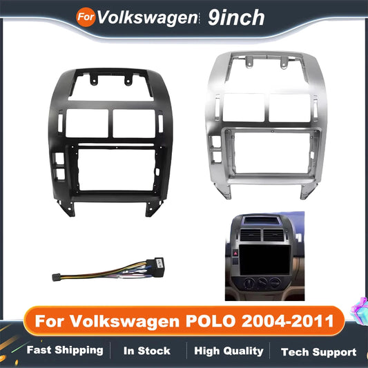 9 Inch Car Audio Fascia Panels For Volkswagen POLO 2004-2011 Frame Android 2Din MP5 Player Stereo Panel