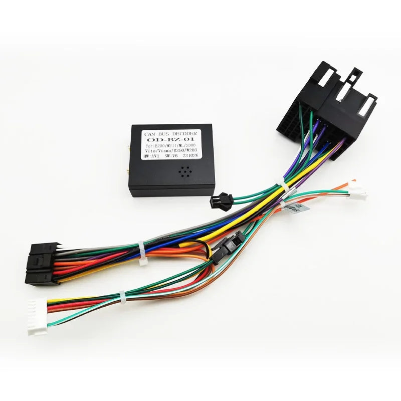 ISO Wiring Harness CAN Bus Decoder, 16 Pin Car Android Head Unit Cable Adapter,  for Mercedes Benz B Class W245 W246 C200
