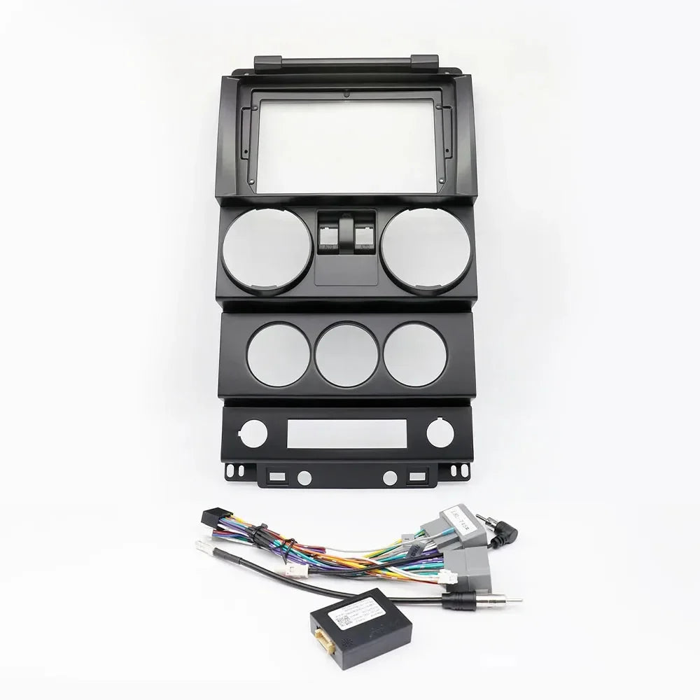 For 2008-2010 JEEP WRANGLER RUBICON (9Inch)Car Radio Fascias Android GPS MP5 Stereo Player 2 Din Head Unit Panel Dash Frame Inst