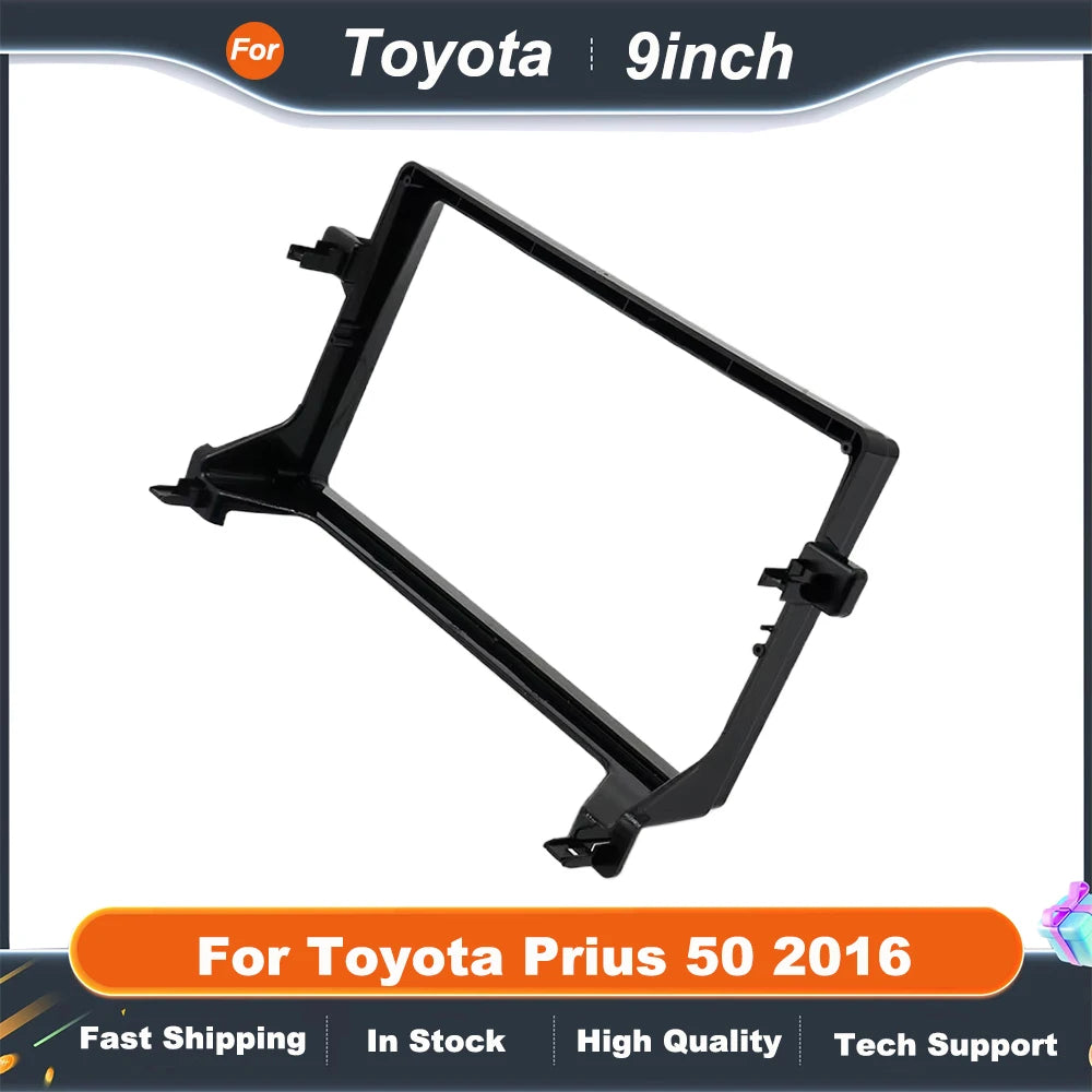 9 Inch Car Fascia Radio Panel For Toyota Prius 50 2016 Double Din Installation Trim Panel    Android player Kit