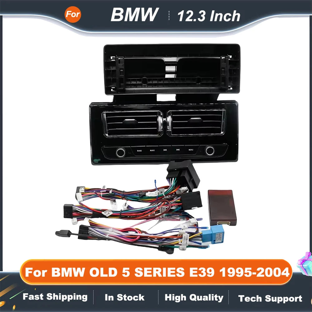 12.3 Inch Car Frame Fascia Adapter  For BMW OLD 5 SERIES E39 1995-2004 Navigation Android Radio Dash Fitting Panel Kit