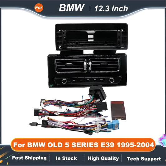12.3 Inch Car Frame Fascia Adapter  For BMW OLD 5 SERIES E39 1995-2004 Navigation Android Radio Dash Fitting Panel Kit