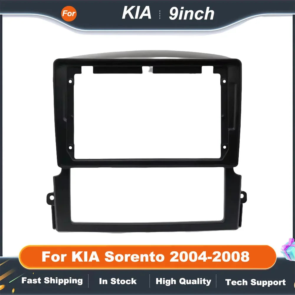 9" Car Radio Frame Big Screen DVD Fascia Frame Adapter For KIA Sorento 2004-2008 2Din Dash Installation Panel Frame Kit