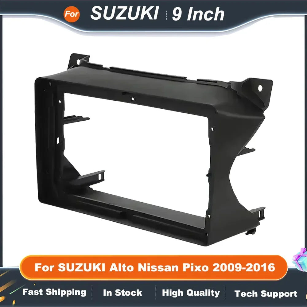 9 Inch Car Radio Frame Adapter For SUZUKI Alto Nissan Pixo 2009-2016 Android Radio Dash Fitting Panel Kit