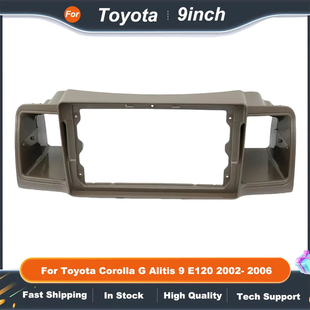 9Inch Car Radio Fascias For Toyota Corolla G Alitis 9 E120 2002- 2006 Android MP5 Stereo Player 2 Din Head Unit Panel Dash Frame