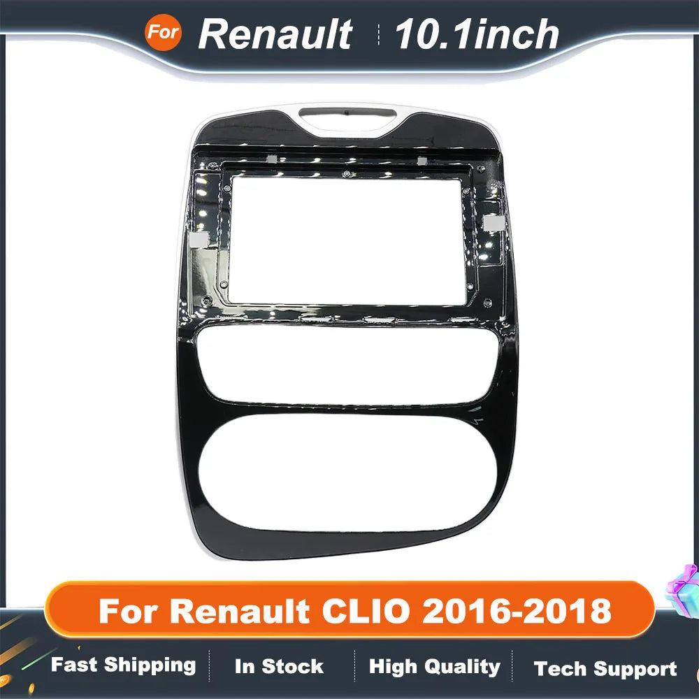 10.1 Inch Fascia Frame For Renault CLIO 2016-2018 Brief&Single Color Car Dvd Mp3 Player Dashboard Navigation Frame