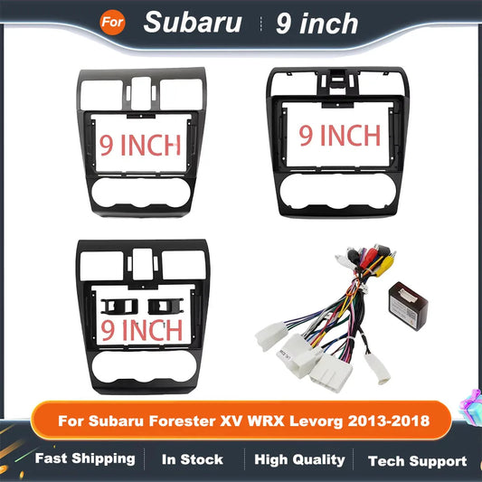 9 Inch Car Frame Fascia Adapter  For Subaru Forester XV WRX Levorg 2013-2018 Android Radio Dash Fitting Panel Kit