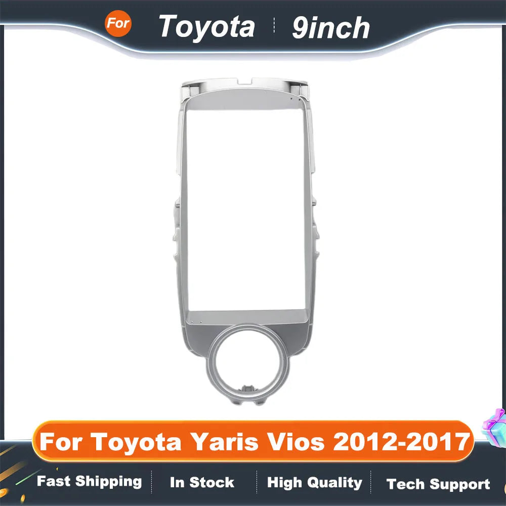9 Inch Car Frame Fascia Adapter For Toyota Yaris Vios 2012-2017 Android Radio Dash Fitting Panel Kit