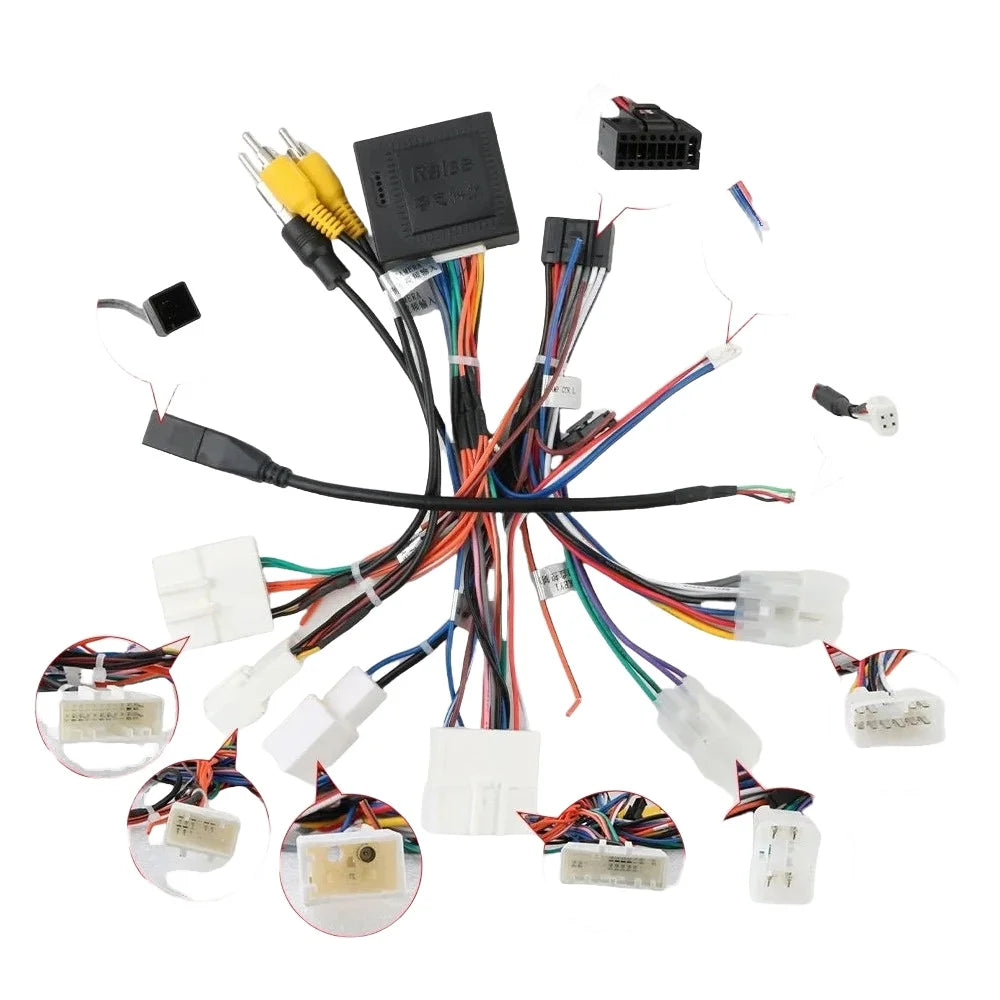 For Toyota Corolla/Camry/RAV4 With Canbus For Toyota High wiring 16-pin Android Wire Harness Power Cable Adapter