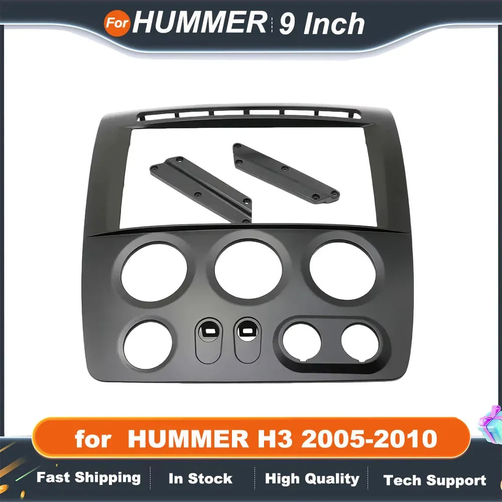 9 Inch 2Din Car Radio Fascia Frame for HUMMER H3 2005-2010 CD DVD Stereo Dash Panel Mount Kit